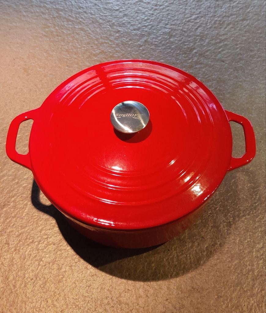 Gietijzeren pot van het merk Berghoff, Gietijzer, Nieuw, Keramische plaat, Ophalen