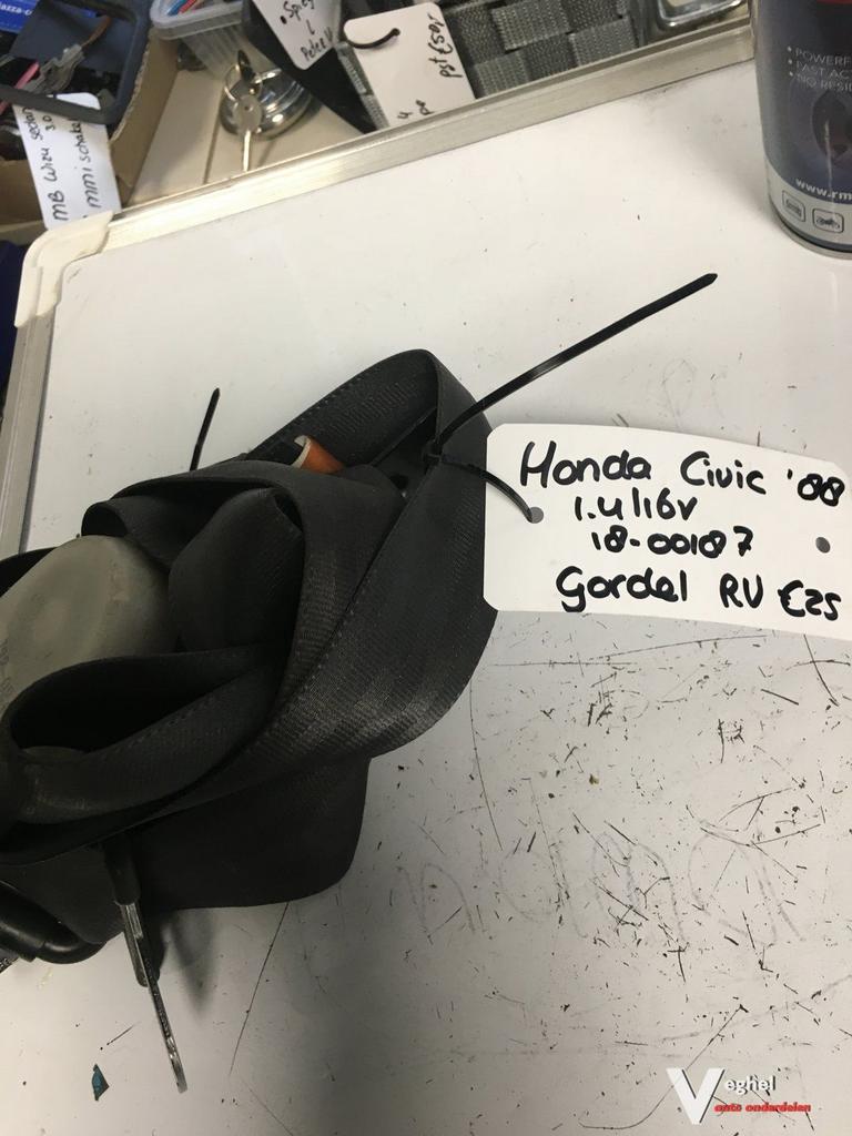 Honda Civic 1988 Gordel Rechtsvoor, Gebruikt, -, -, Ophalen of Verzenden