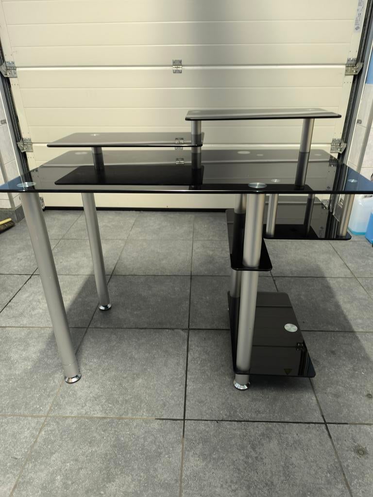 Bureau ordinateur en verre sécurit 25€, Ophalen, Glas