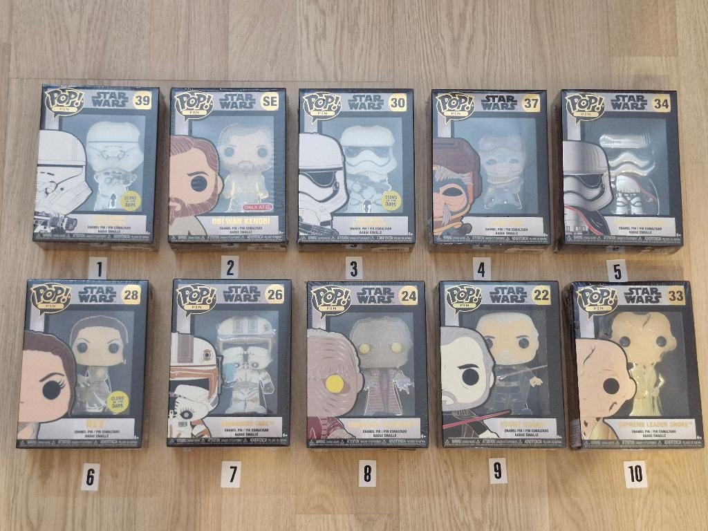 Star Wars Pop Pin Set Van 13 Stuks, Verzamelen, Star Wars, Nieuw, Overige typen, Ophalen of Verzenden
