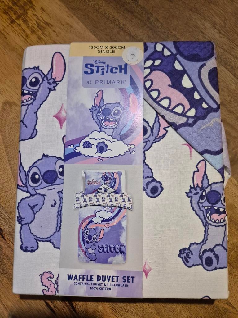 Stitch 1persoons dekbedovertrek nieuw, Ophalen of Verzenden, Nieuw, Eenpersoons, Dekbedovertrek
