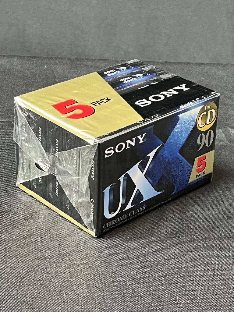 K7 audio vierges NOS Sony UX 90 Chrome 2 Pack de 5, Enlèvement ou Envoi, Neuf, dans son emballage, Vierge