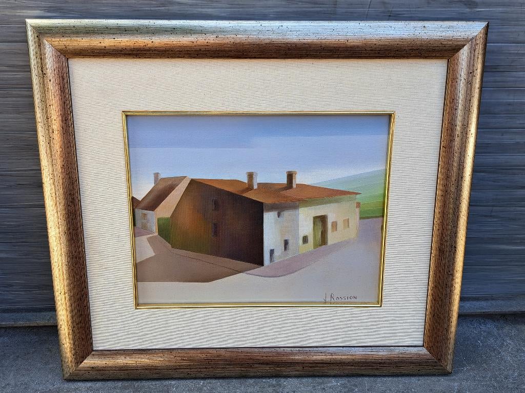 huile sur toile signe jeanne rossion, Antiquités & Art, Enlèvement ou Envoi