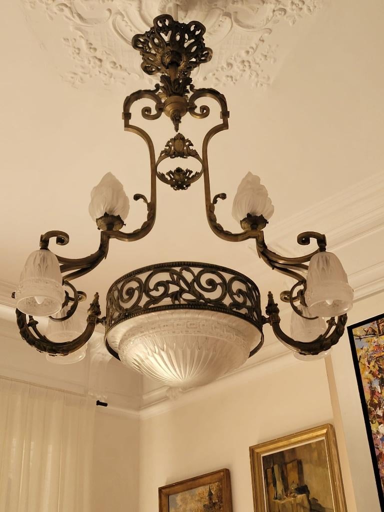 Lustre Art Nouveau, Ophalen