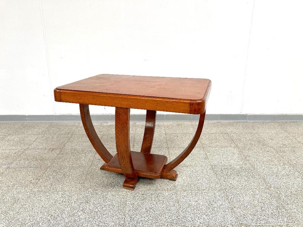 Vintage mid-century Art Deco bijzettafel, Ophalen, 75 cm of meer, 60 cm of meer, Rechthoekig