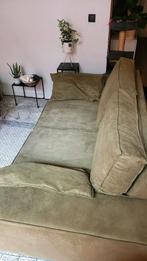 Olijfgroene 3-zit zetel, Huis en Inrichting, Ophalen, Gebruikt, 150 tot 200 cm, Driepersoons