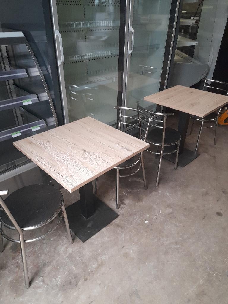 Table&chaise horeca/table 70x70, Neuf, 50 à 100 cm, Carré, Jusqu'à deux personnes