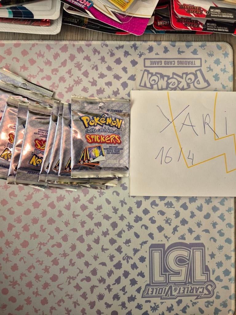 Sticker pakjes 1999 pokemon, Enlèvement ou Envoi, Neuf