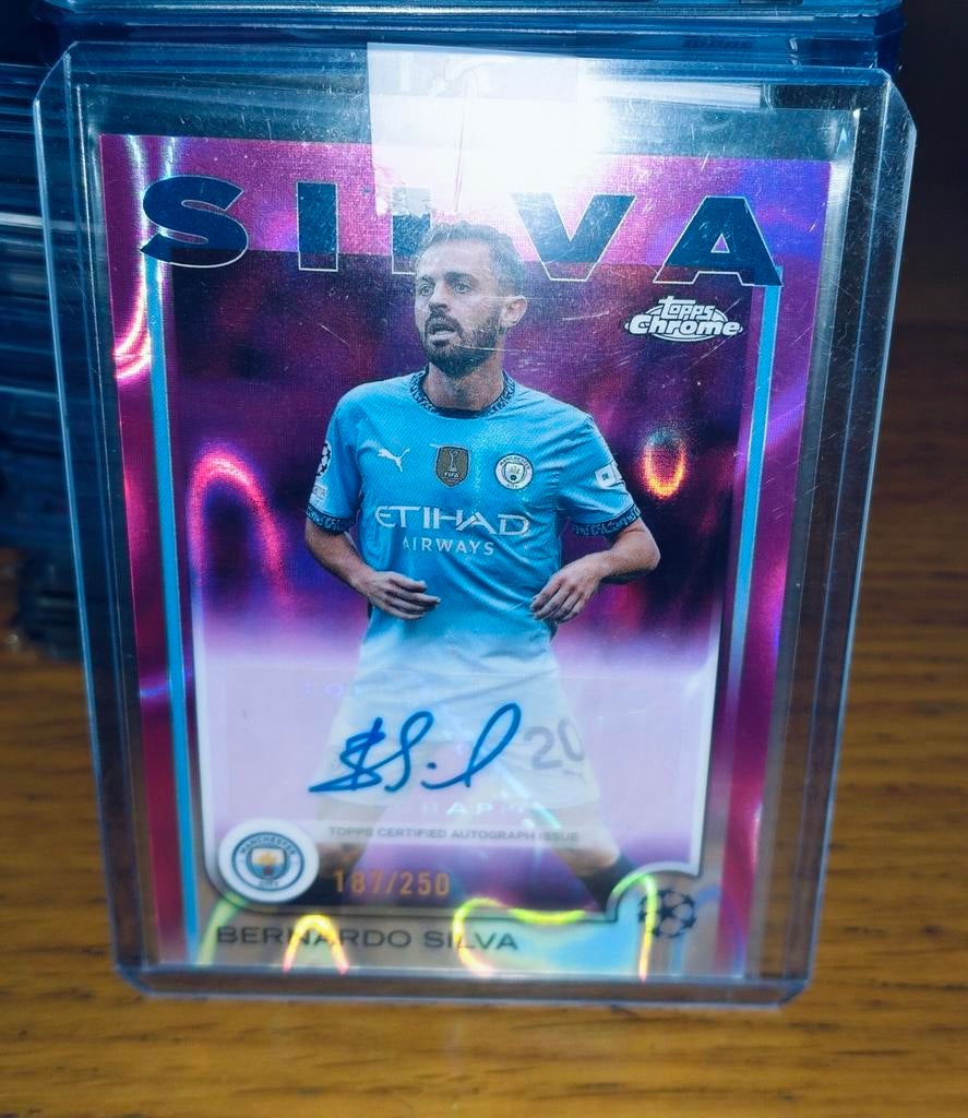 Topps Chrome2025 Bernardo Silva Manchester city autograph, Ophalen of Verzenden