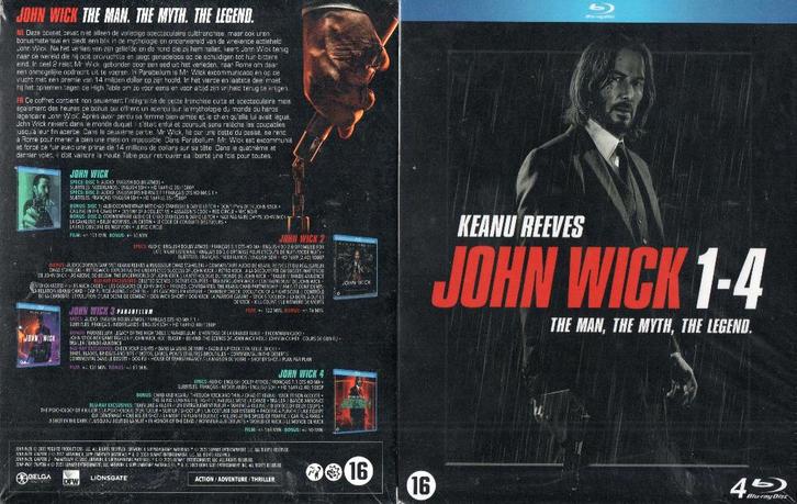john wick 1-4 (5 blu-ray) neuf , cello, CD & DVD, Blu-ray, Neuf, dans son emballage, Action, Coffret, Enlèvement ou Envoi