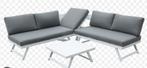 Lounge zwart aluminium 2 x 2 zit, Ophalen, 4 zitplaatsen, Aluminium, Zo goed als nieuw