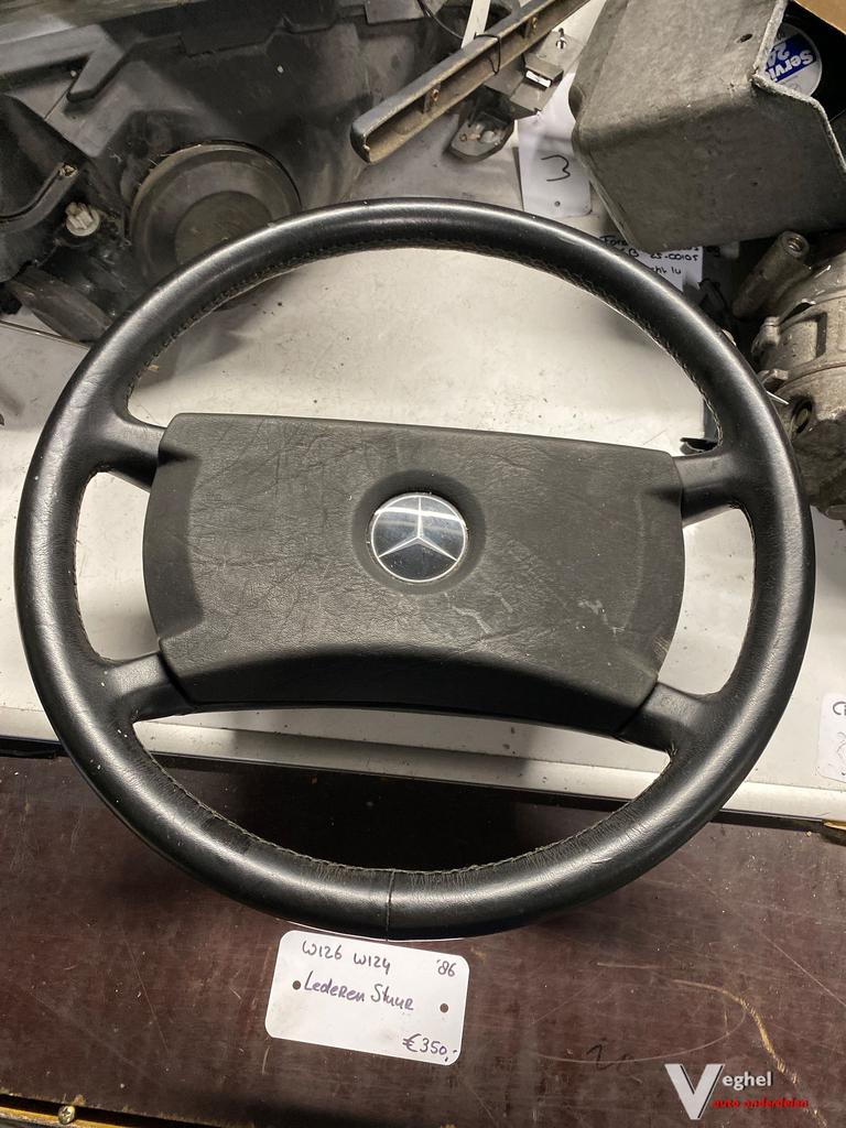 Mercedes W124 W126 Lederen Stuurwiel, Autos : Pièces & Accessoires, Commande, -, Utilisé, -, -