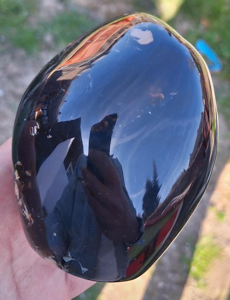 MAGNIFIQUE ! Ambre multicolore indonésien de 423 grammes !, Collections, Enlèvement ou Envoi, Fossile