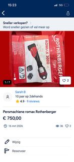 Persmachiene Rothenberger 2 batterij snellader, Ophalen, Zo goed als nieuw