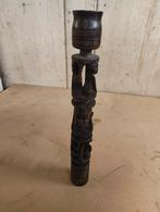 Houten kandelaar / decoratief beeld – handgesneden, Ophalen, Overige materialen