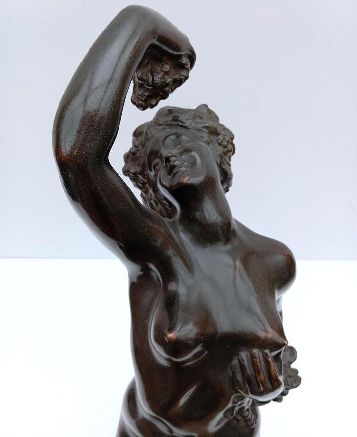 Statue ancienne en bronze JEF LAMBEAUX 60 cm, Antiquités & Art, Antiquités | Bronze & Cuivre, Bronze, Enlèvement ou Envoi