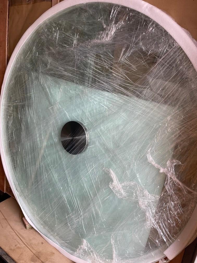 NIEUW GLAZEN TAFELBLAD ROND of OVAAL BLAD voor eettafel, Huis en Inrichting, Ophalen, Nieuw, 50 tot 100 cm, Glas