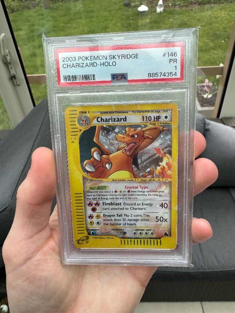 Charizard holo skyridge psa 1, Enlèvement ou Envoi, Utilisé, Cartes en vrac, Foil
