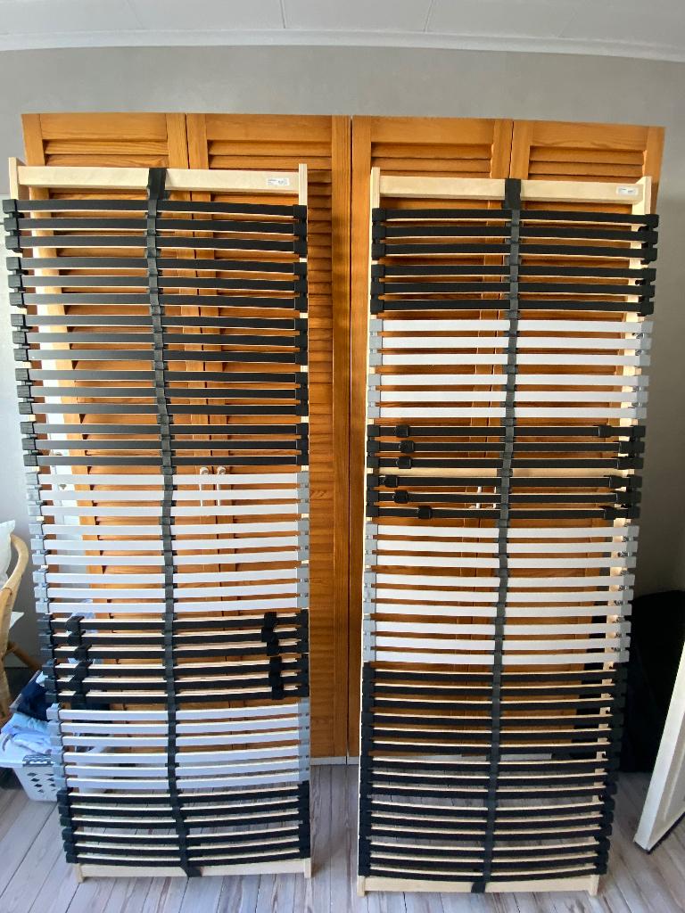Sommiers à latte Leirsund (2 sommiers), Maison & Meubles, Chambre à coucher | Matelas & Sommiers, Comme neuf, Sommier, 140 cm