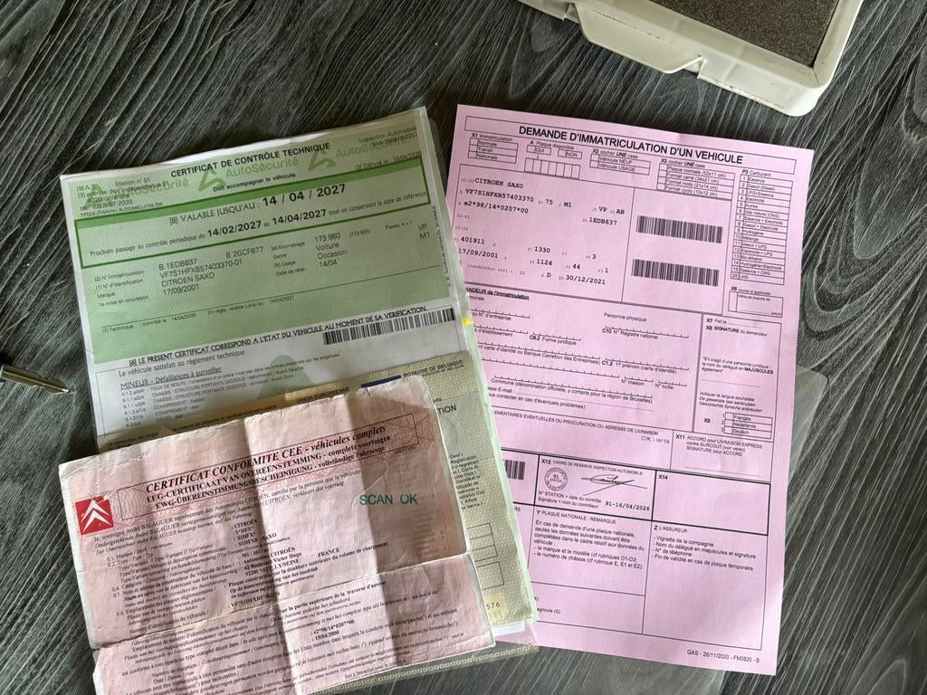 Citroën saxo 2001 klaar om 1.1 benzine te registreren, Auto's, Particulier, Te koop