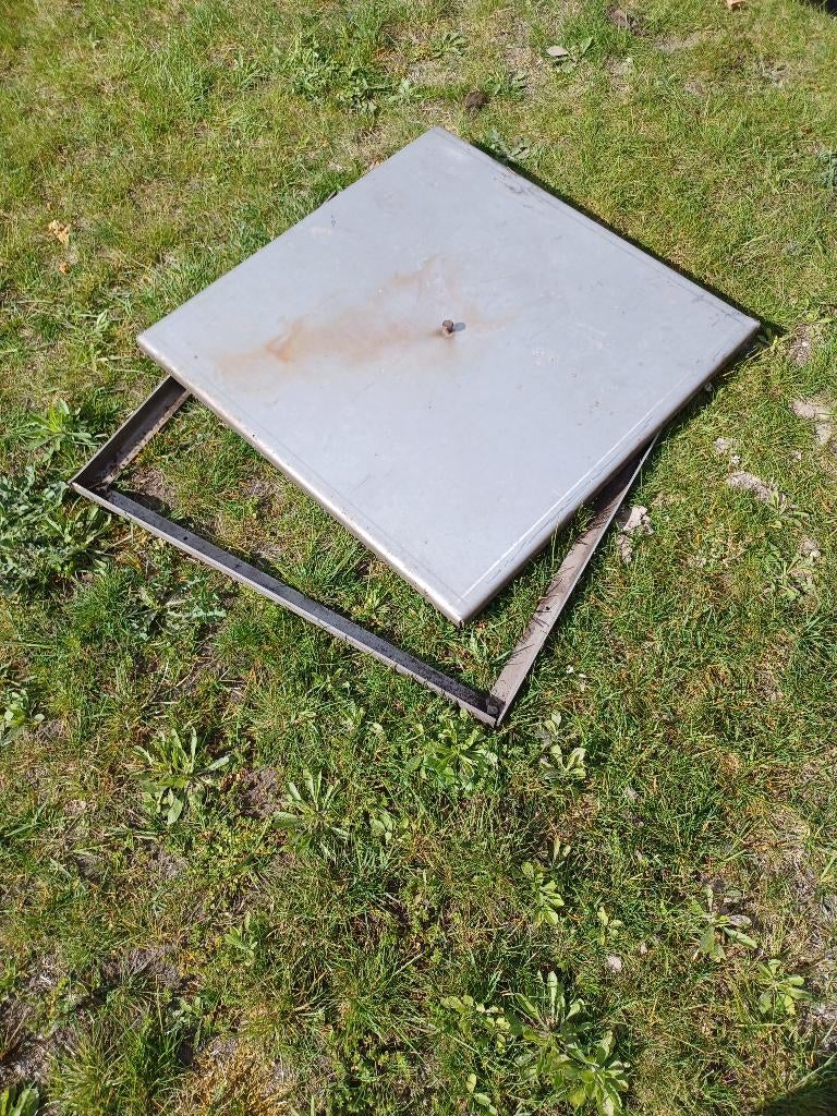 Inox putdeksel 75 x 75, Doe-het-zelf en Bouw, Buizen en Afvoer, Ophalen, Gebruikt, Inox, Overige typen