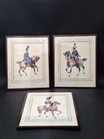 3 oude schilderijen prints, jaren 60, Antiek en Kunst, Curiosa en Brocante, Ophalen of Verzenden