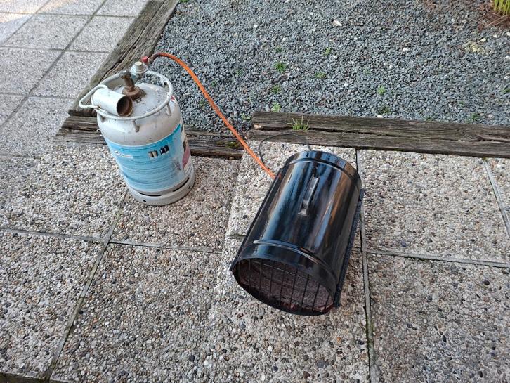 Warmeluchtblazer op propaangas 15Kw Incl Antargas gasfles, Huis en Inrichting, Kachels, Zo goed als nieuw, Gas, Ophalen