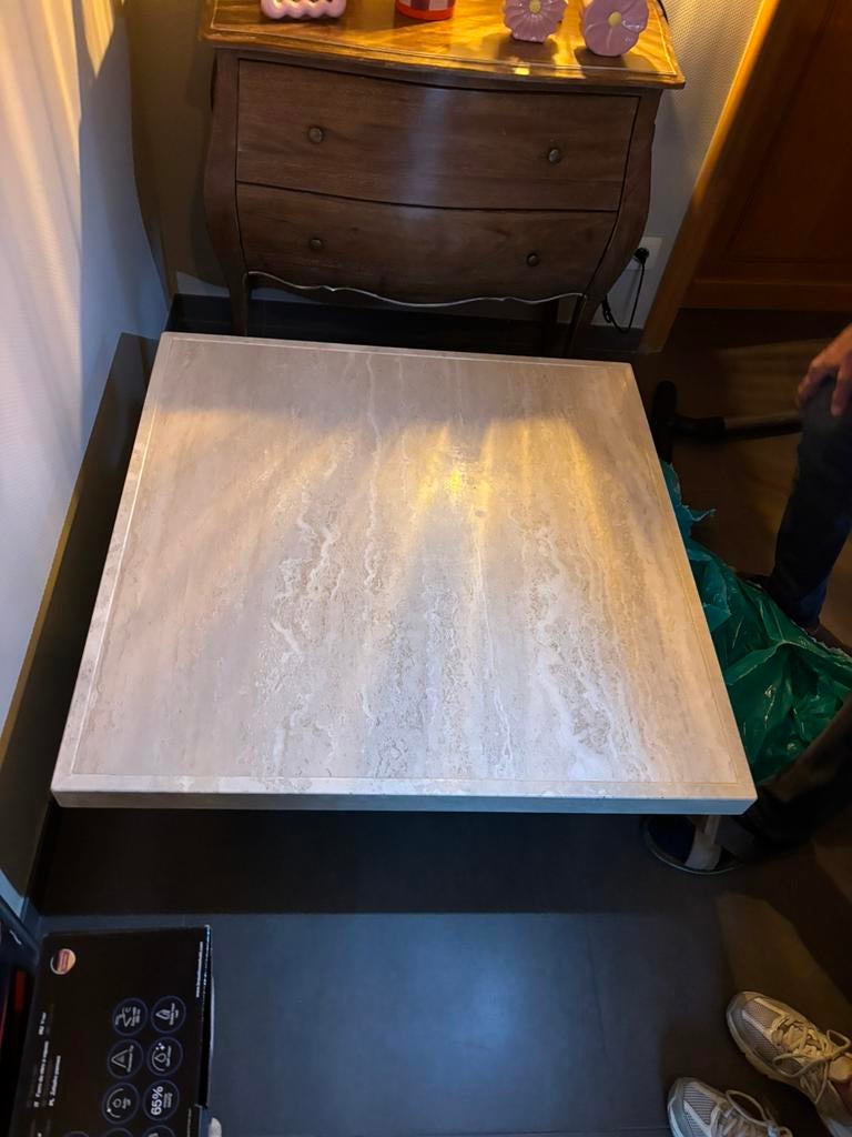 Salontafel travertin, Ophalen