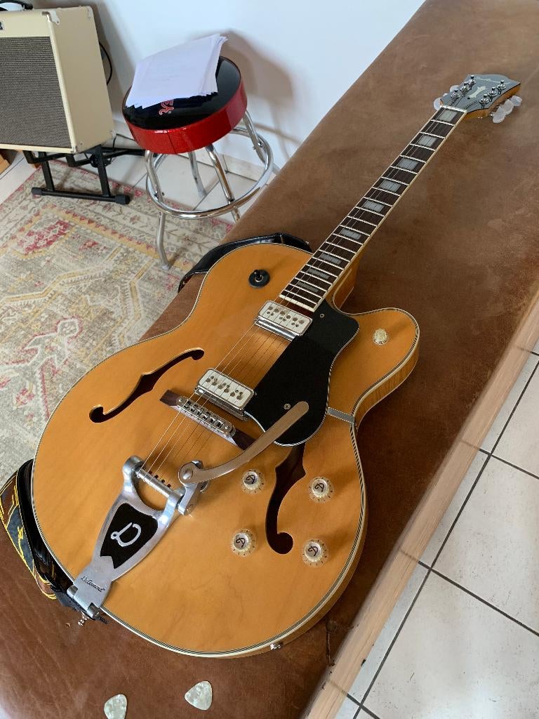 DeArmond T-400 naturel - MINT, Musique & Instruments, Instruments à corde | Guitares | Électriques, Enlèvement, Comme neuf, Hollow body