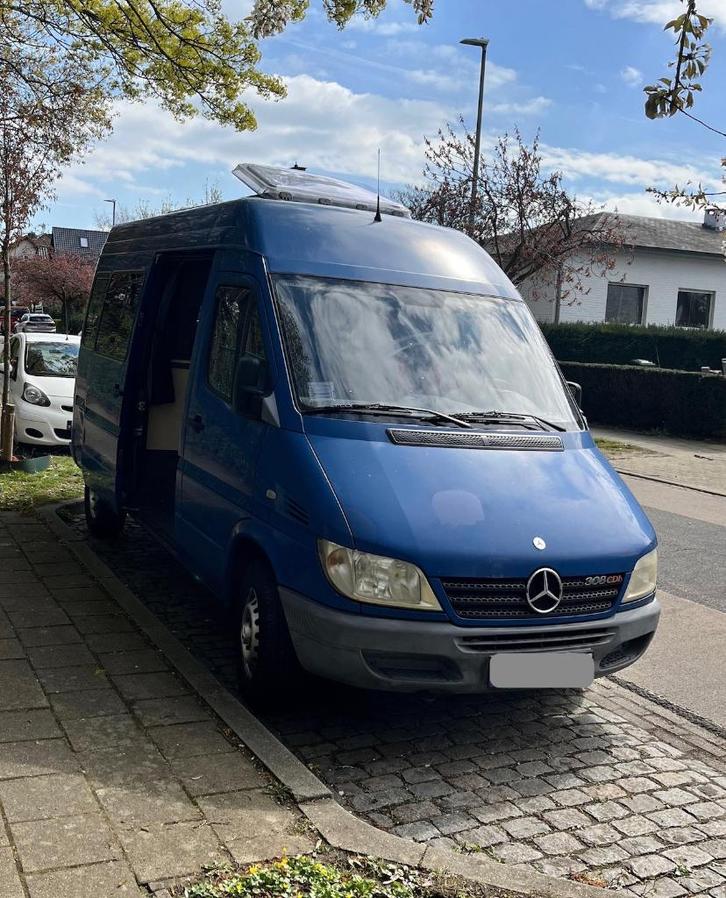 Te koop: Kampeerwagen Mercedes Sprinter 308 CDI, Caravanes & Camping, Camping-cars, Particulier, jusqu'à 2, Modèle Bus ou Fourgon aménagé