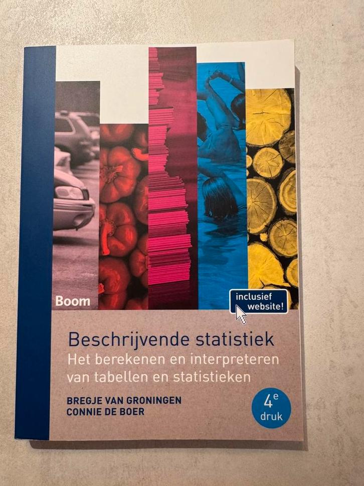 Connie van Boer - Beschrijvende statistiek, Boeken, Schoolboeken, Nieuw, Ophalen