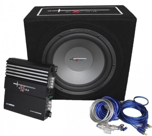 Subwoofer excalibur with amp set, Ophalen, Zo goed als nieuw