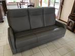 Te koop één leder zetel 3 zit, Ophalen, Gebruikt