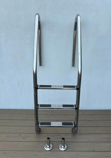 Zwembadtrap Inox 3 treden, Tuin en Terras, Zwembad-toebehoren, Gebruikt, Ladder, Ophalen
