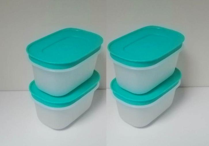 Tupperware™ « Boite Surgélation Igloo » 170 ml x 4 - bleu, Maison & Meubles, Cuisine| Tupperware, Neuf, Boîte, Bleu, Blanc, Envoi