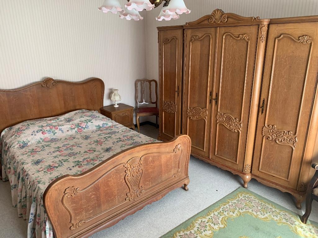 vintage slaapkamer, Enlèvement, Utilisé, Deux personnes, Rustiek