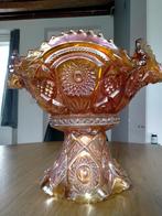 Marigold Carnival Glass Punch bowl -  circa 1920, Antiek en Kunst, Ophalen of Verzenden