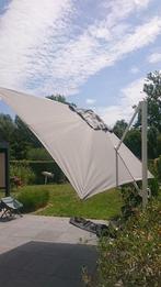 Luxe zweefparasol 3x3 meter 180. € (nieuwprijs was499€), Jardin & Terrasse, Voiles d'ombrage, Utilisé, Enlèvement ou Envoi