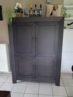 Eetkamer meubelen volledig met kasten en tafel en stoelen, Ophalen, Gebruikt, Volle Franse eik, 6 tot 8 stoelen
