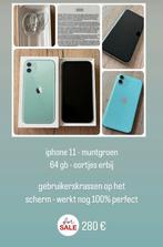 Iphone 11 muntgroen 64 gb, Telecommunicatie, Mobiele telefoons | Apple iPhone, Groen, Gebruikt, Zonder abonnement, 100 %