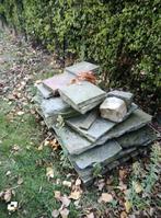 platte plaat en bestrating in blauwe steen, Doe-het-zelf en Bouw, Metselstenen, Ophalen, Gebruikt, Natuurstenen
