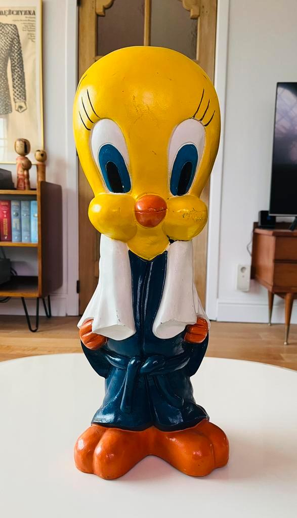 Vintage Tweety (Looney Tunes) beeld, Collections, Statues & Figurines, Utilisé, Autres types, Enlèvement