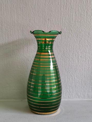 Vintage gold stripe vaasje  beschikbaar voor biedingen