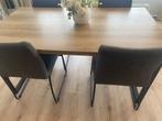 Eettafel met 4 stoelen, Ophalen, Overige materialen, 50 tot 100 cm, Zo goed als nieuw