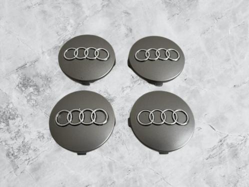 Audi Grijs Naafdoppen / Naafkappen 60mm set van 4 4B0601170, Auto diversen, Wieldoppen, Nieuw, Verzenden