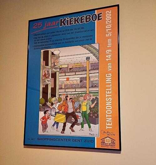 Ingekaderde poster 25 jaar Kiekeboe Gent Zuid - GESIGNEERD!, Verzamelen, Stripfiguren, Nieuw, Ophalen