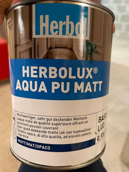Herbol Herbolux speciaal groene watergedragen lak 1liter, Hobby en Vrije tijd, Knutselen, Nieuw, Materiaal, Ophalen of Verzenden
