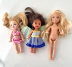 3 Barbie Kelly poppetjes, Kinderen en Baby's, Speelgoed | Poppen, Ophalen of Verzenden, Zo goed als nieuw, Barbie