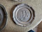 4 tin achtige borden samen 5 Euro, Antiek en Kunst, Antiek | Tin, Ophalen of Verzenden