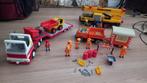 gros lot de playmobil camion grue chantier ouvrier, Ensemble complet, Utilisé, Enlèvement ou Envoi